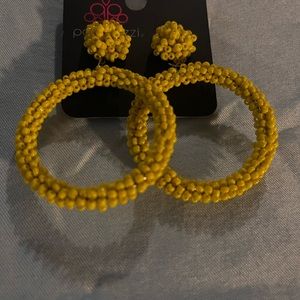 Bold and yellow earrings